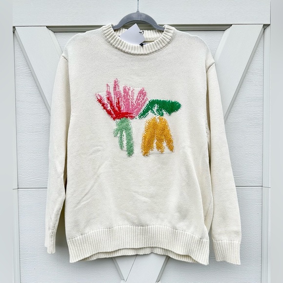 Zara Crème Knit Sweater - Picture 1 of 4